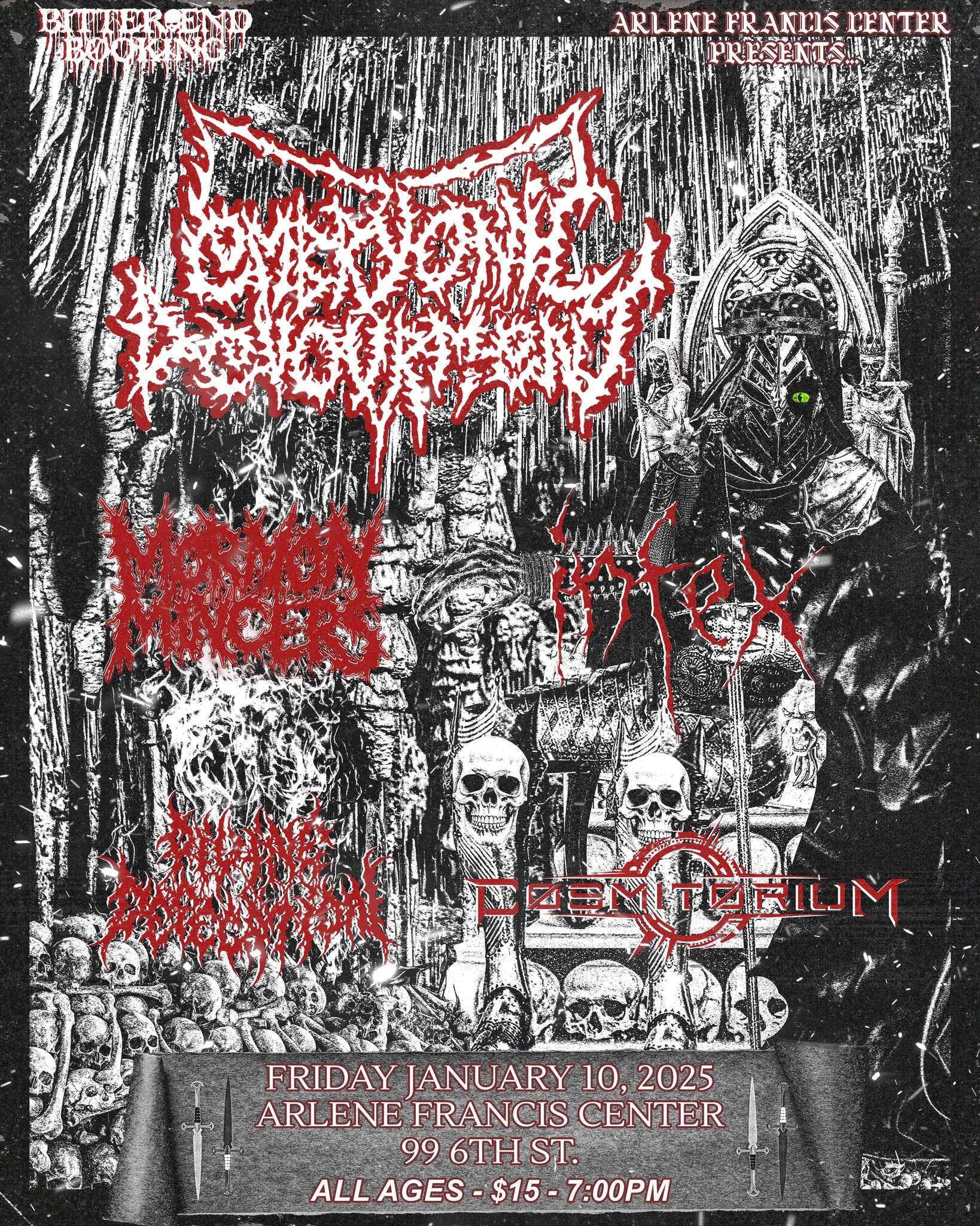 Embryonic Devourment, Hexen House, Infex, Divine Defecation and Cosmitorium