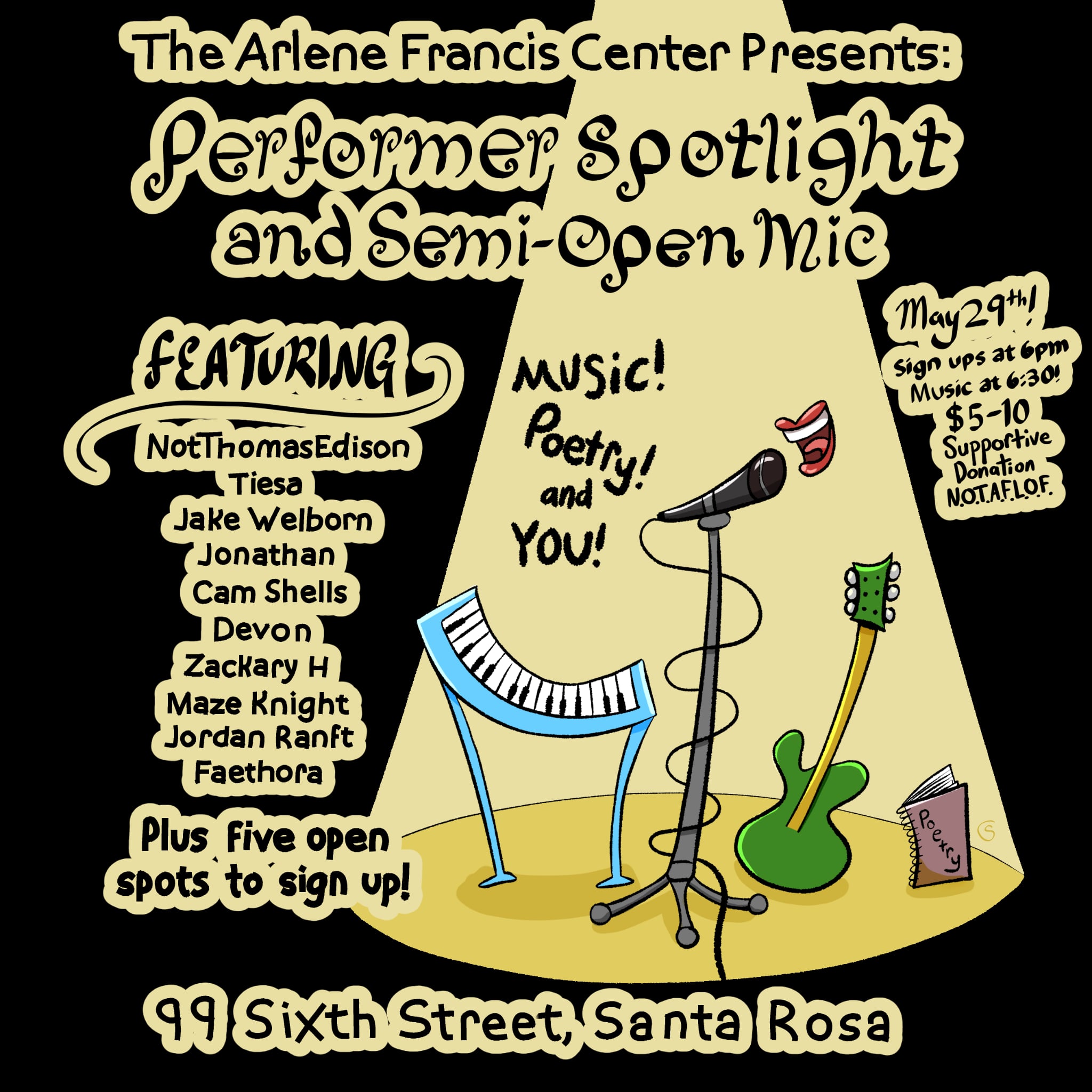 Performer Spotlight and Semi-Open Mic
