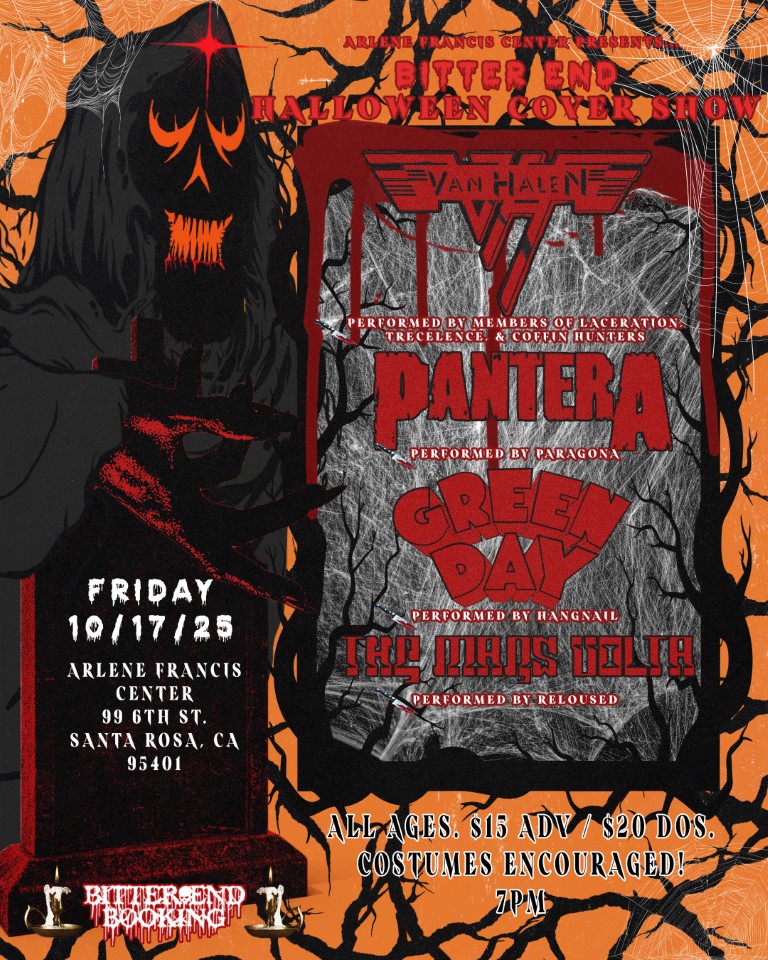 bitter End Booking Cover Show for Halloween