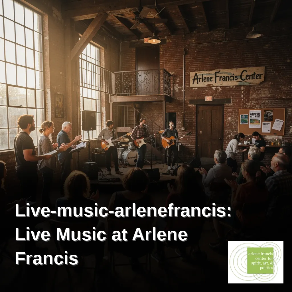 Live band performing on stage at Arlene Francis Center